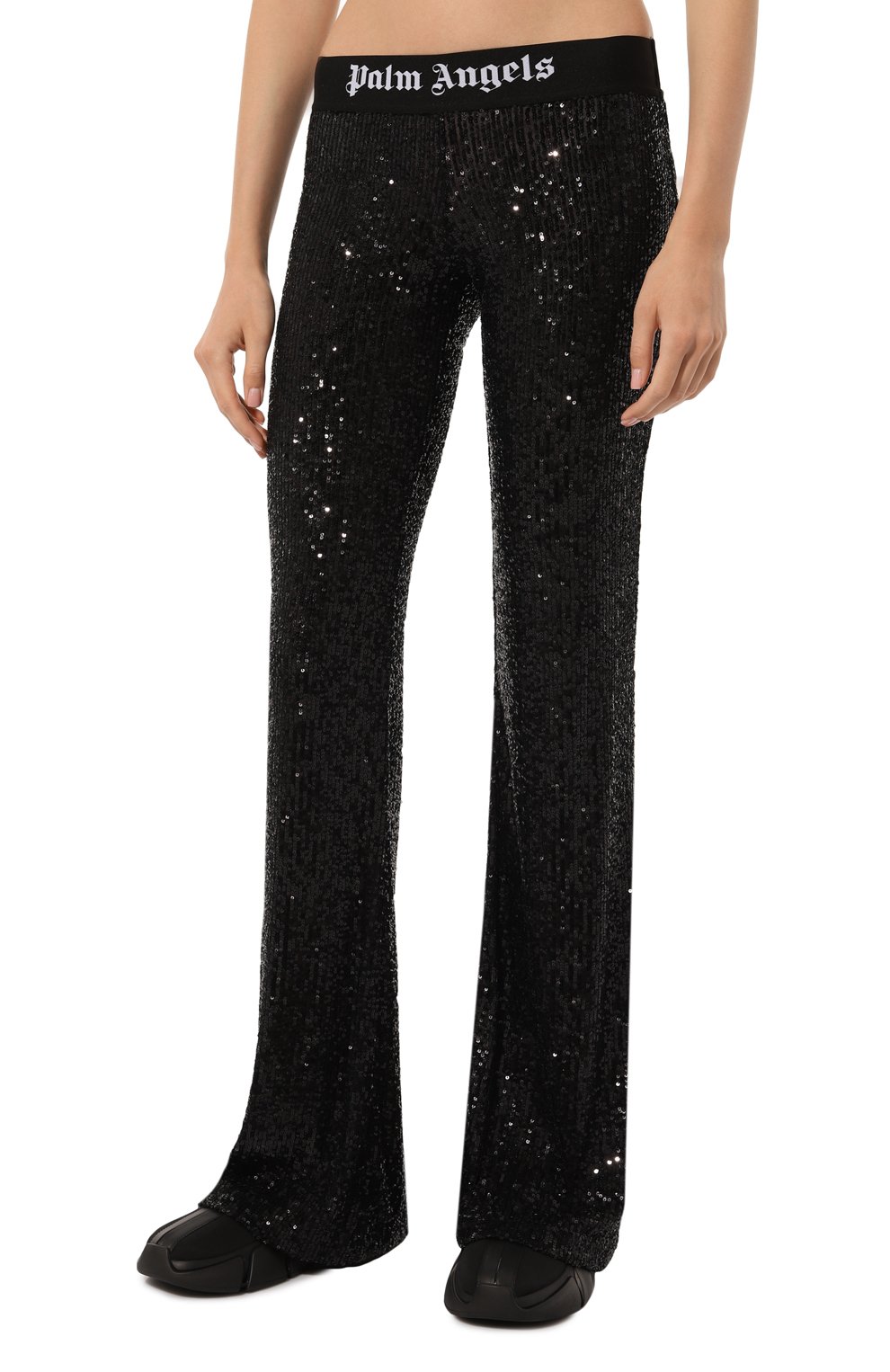 Брюки с отделкой пайетками PALM ANGELS, арт. PWCA101F24FAB003, фото 3
