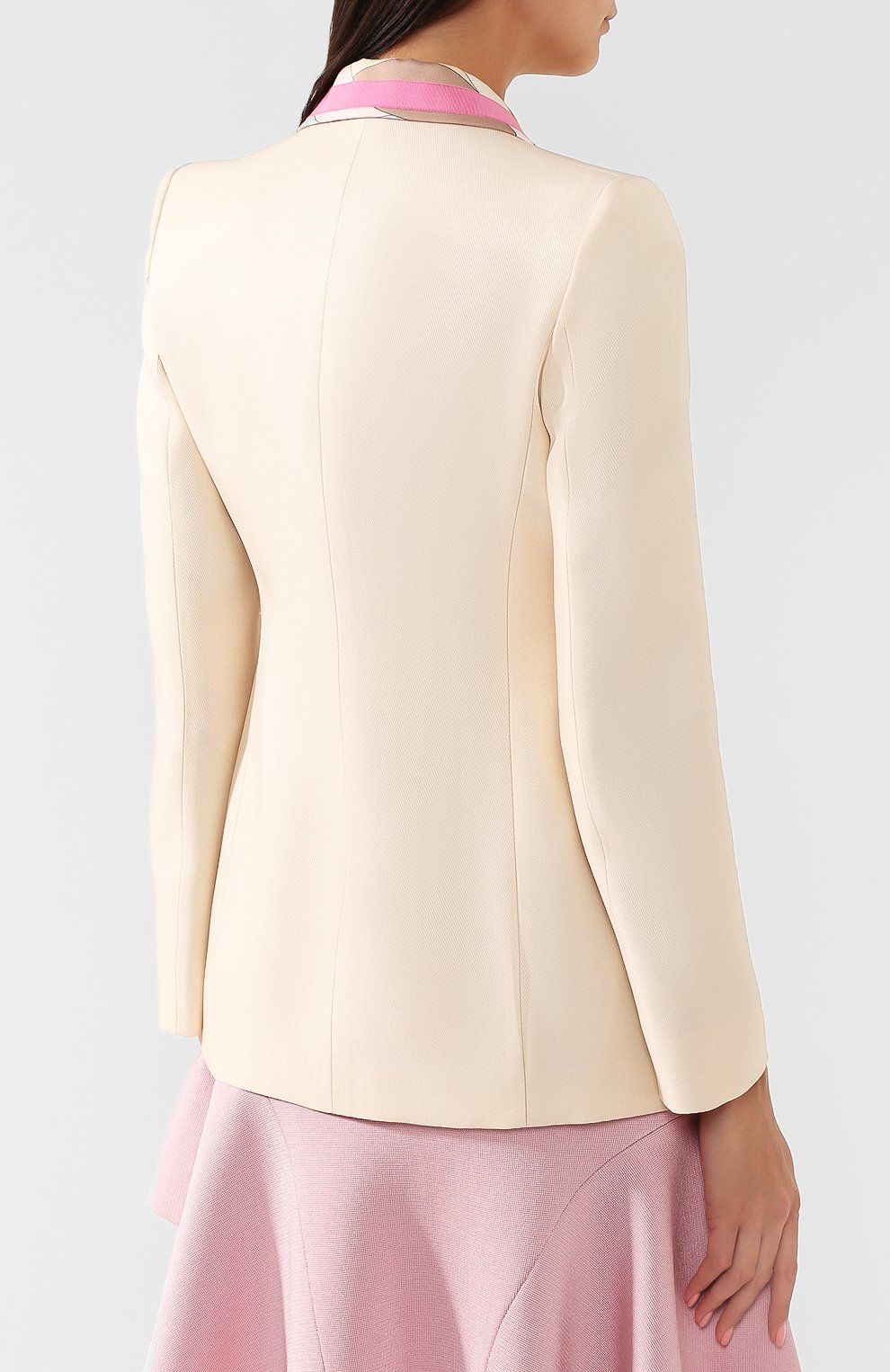 Жакет из смеси шерсти и шелка EMILIO PUCCI бежевого цвета по цене 161500 руб., арт. 9ERB28/9E607, фото 4 Жакет из смеси шерсти и шелка EMILIO PUCCI, арт. 9ERB28/9E607, фото 4