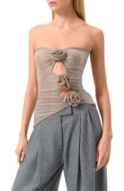 Топ с отделкой стразами GIUSEPPE DI MORABITO, арт. 03PFT0279FC 03212, фото 3