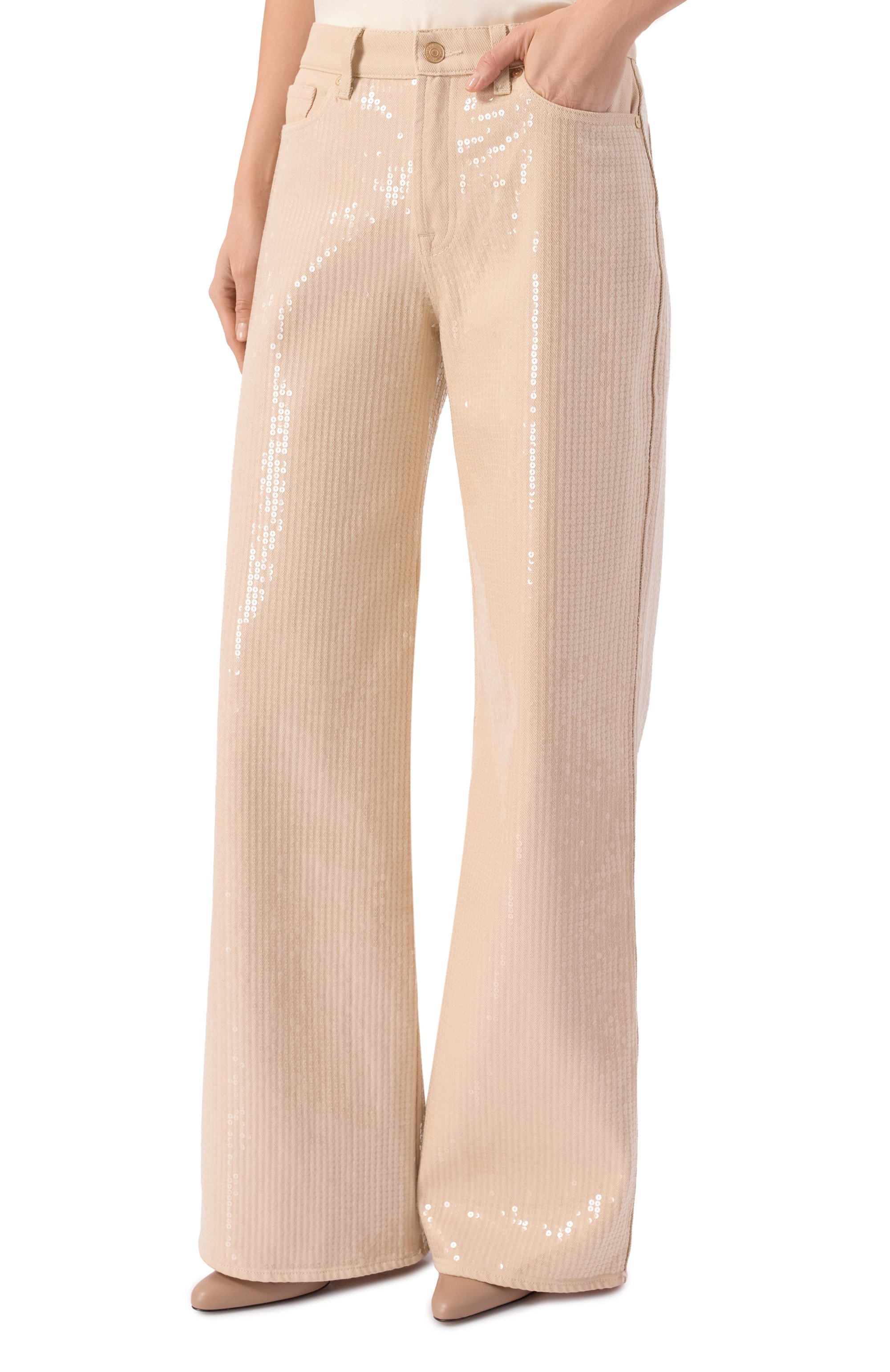 Джинсы lotta с отделкой пайетками 7 FOR ALL MANKIND, арт. 7UG20D52-1ZR, фото 3