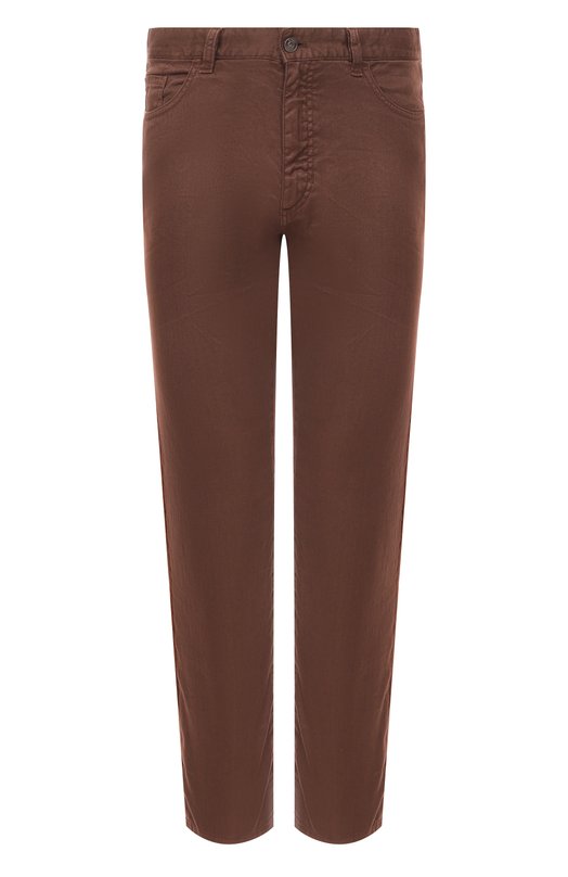 Хлопковые брюки Zegna CITYX/UDP16A7 Коричневый CITYX/UDP16A7