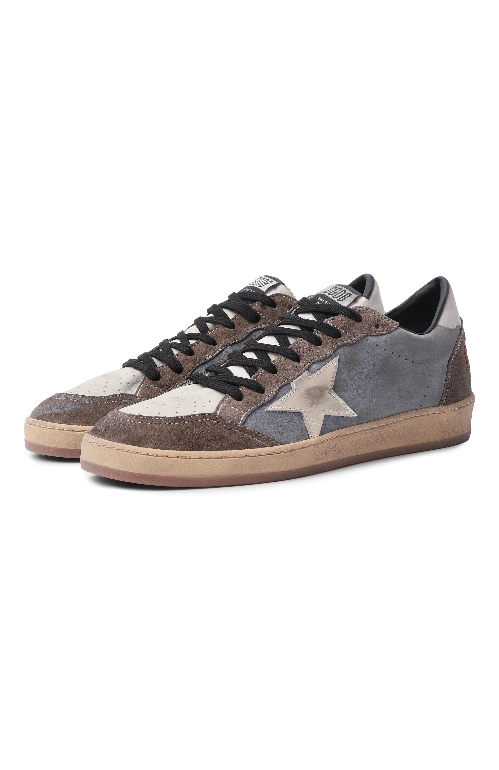 Замшевые кеды ball star GOLDEN GOOSE DELUXE BRAND, арт. GMF00117.F007496, фото 1