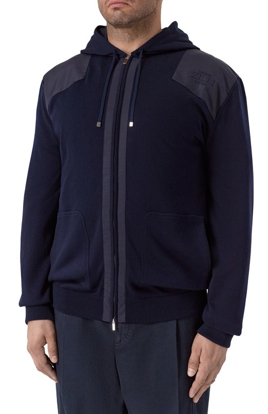 Кардиган из хлопка и шелка Zilli JSS001M0142VSDE00/62 Синий  JSS001M0142VSDE00/62 Фото 3