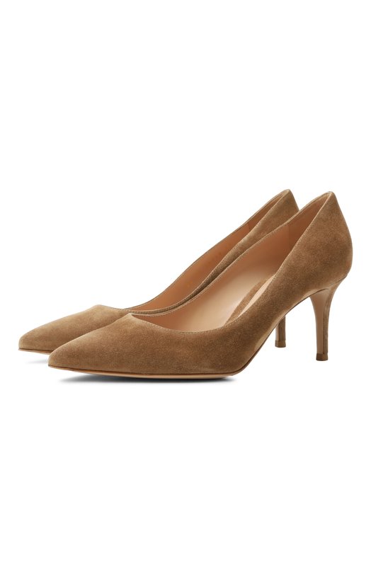 Замшевые туфли Gianvito 70 Gianvito Rossi G26770.70RIC.CAMCAML Бежевый G26770.70RIC.CAMCAML