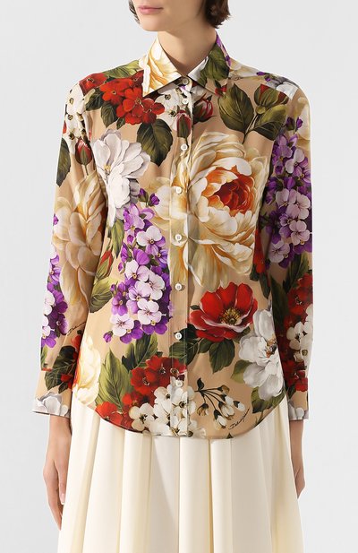 Шелковая блузка DOLCE & GABBANA, арт. F5M43T/IS1A0, фото 3