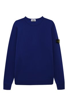 Детский хлопковый свитшот STONE ISLAND синего цвета, арт. 801661340/3-4 | Фото 1 (Рукава: Длинные; Материал сплава: Проставлено; Материал внешний: Хлопок; Драгоценные камни: Проставлено; Мальчики Кросс-КТ: Свитшот-одежда; Ростовка одежда: 3 года | 98 см, 4 года | 104 см)