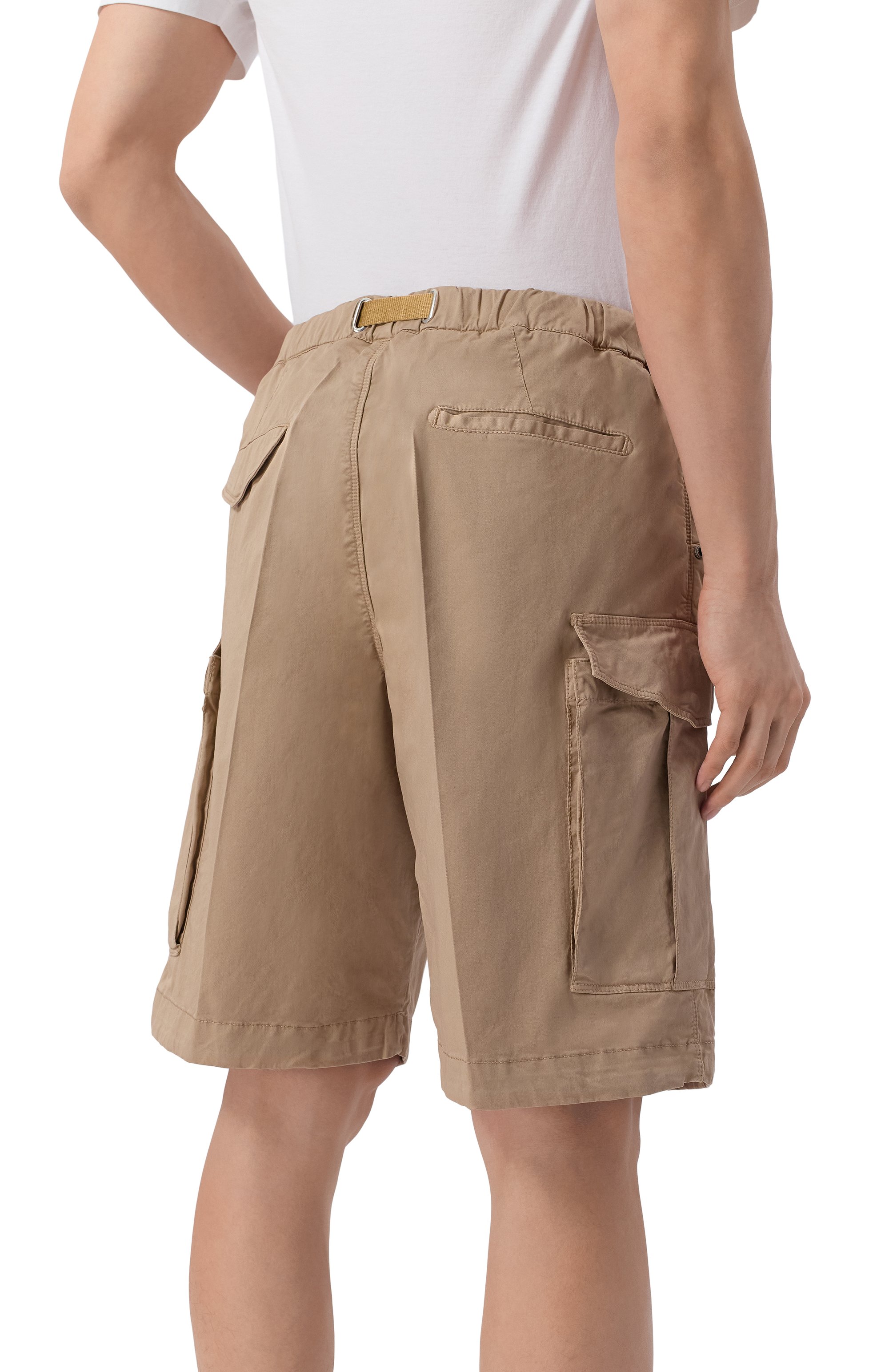 Хлопковые шорты WHITE SAND бежевого цвета по цене 17550 руб., арт. 26SU59/83, фото 4 Хлопковые шорты WHITE SAND, арт. 26SU59/83, фото 4