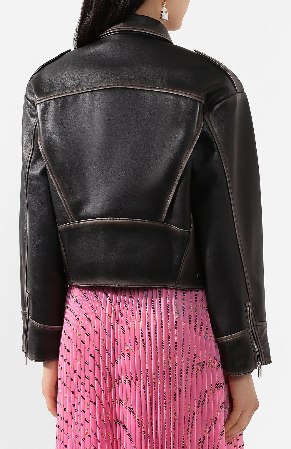 Кожаная куртка MIU MIU, арт. MPV712-1RU0-F0002, фото 4