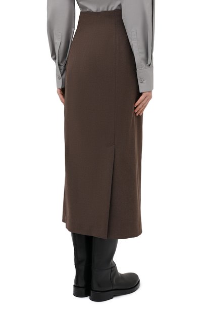 Юбка LOW CLASSIC коричневого цвета по цене 33350 руб., арт. L0W20FW_SK04BR, фото 4 Юбка LOW CLASSIC, арт. L0W20FW_SK04BR, фото 4