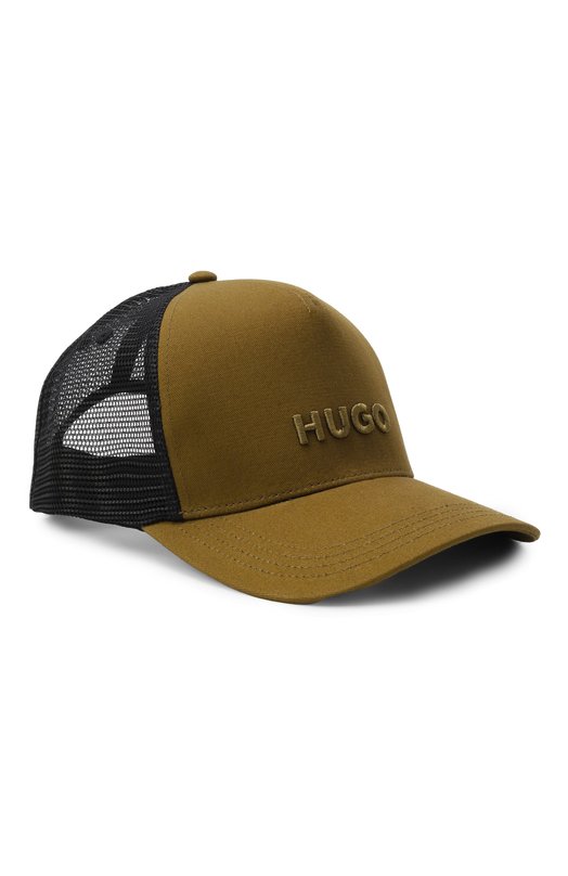 Хлопковая бейсболка HUGO 50535942 Хаки 50535942