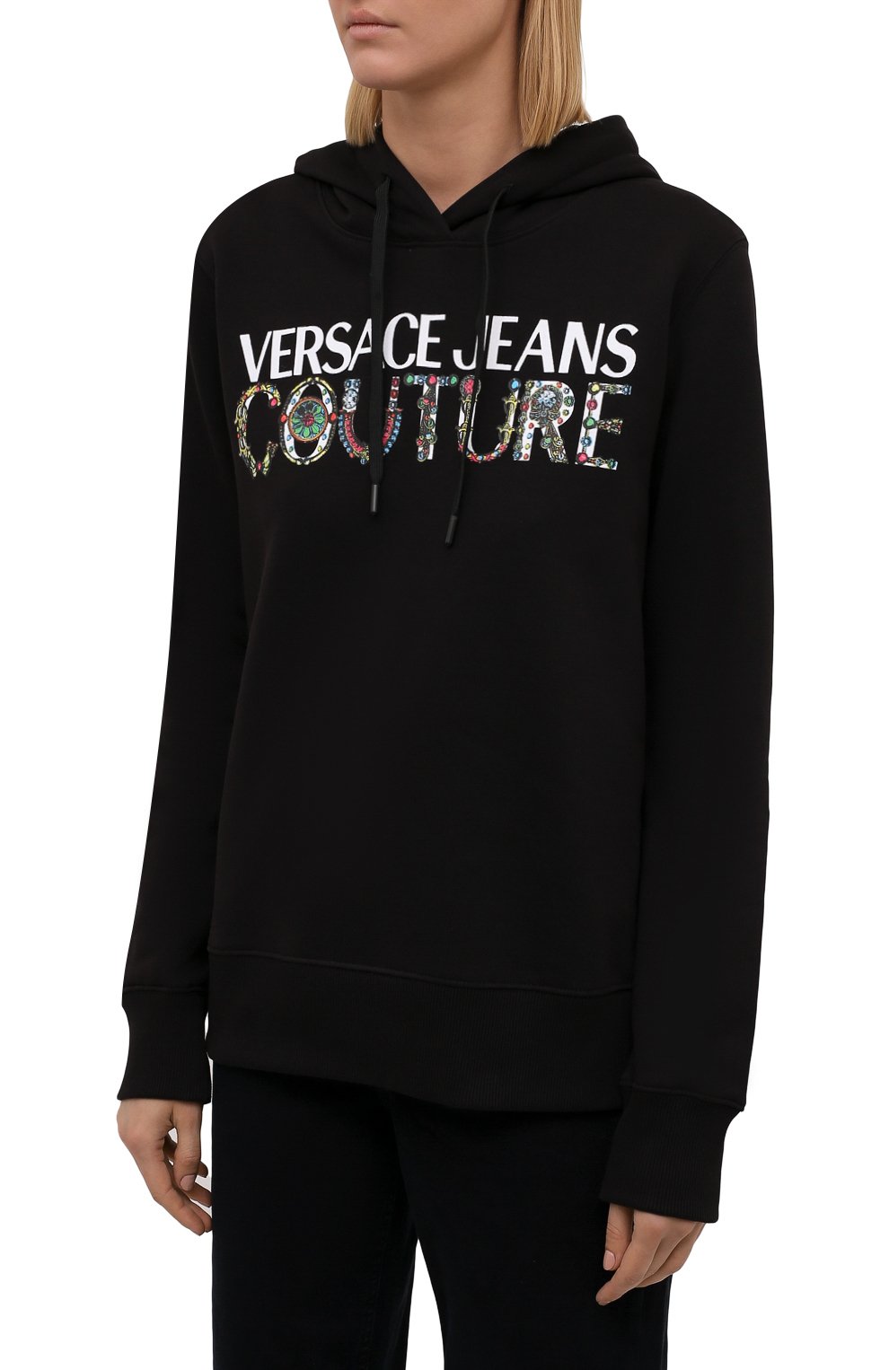 Хлопковое худи VERSACE JEANS COUTURE, арт. 71HAIF04-71DP308 R L0G0 BIJ0UX 0RGANIC/CF00F, фото 3