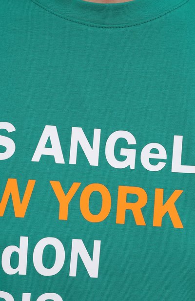 Хлопковая футболка SEVEN LAB, арт. T21-nEW YORK GO emerald, фото 5