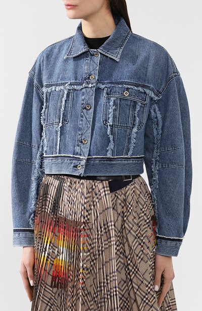 Джинсовая куртка ACNE STUDIOS голубого цвета по цене 39550 руб., арт. A90120, фото 3 Джинсовая куртка ACNE STUDIOS, арт. A90120, фото 3