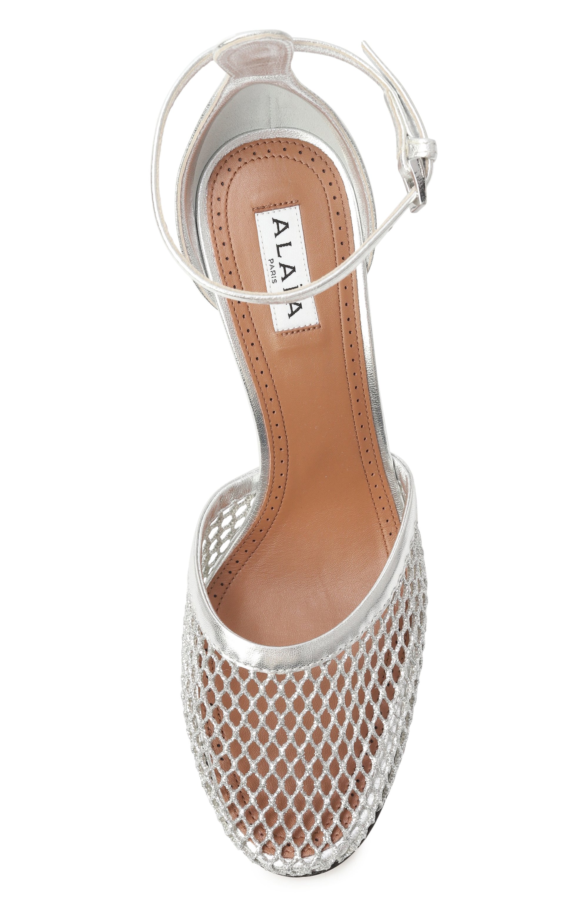 Комбинированные туфли fishnet 90 ALAIA, арт. AA3E049TK028, фото 6