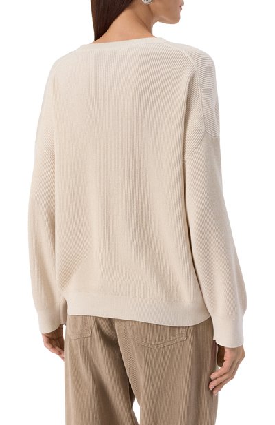 Свитер из хлопка и вискозы BRUNELLO CUCINELLI, арт. MAZ260200P, фото 4