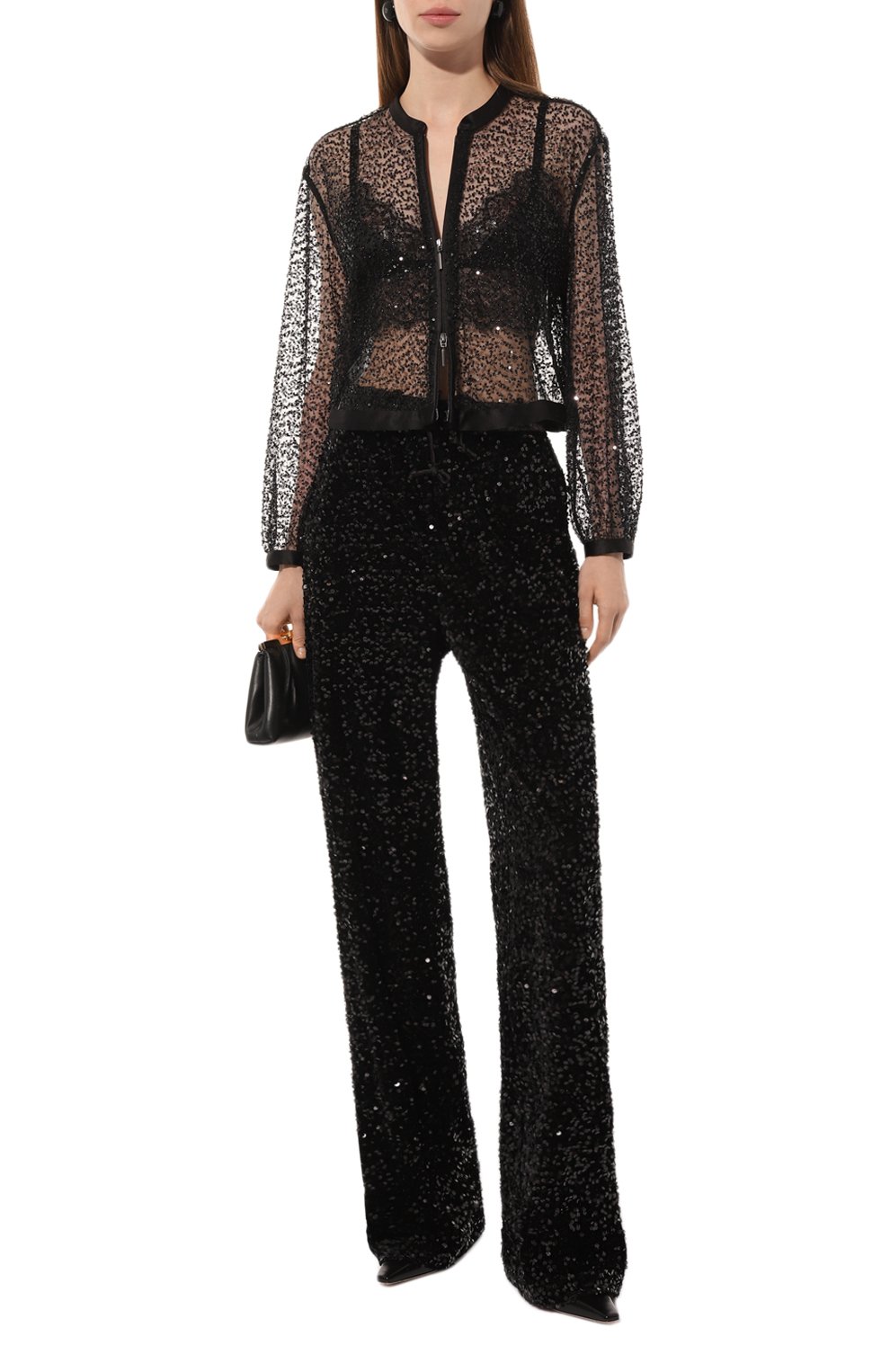 Брюки с отделкой пайетками EMPORIO ARMANI, арт. 6D2P6C/2JRUZ, фото 2