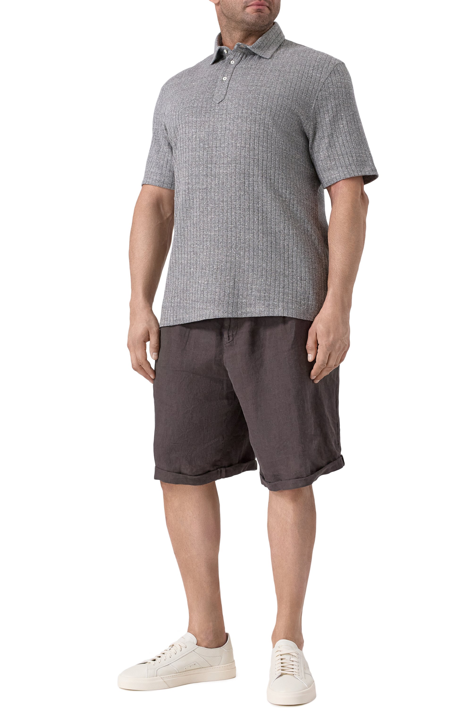 Поло изо льна и хлопка BRUNELLO CUCINELLI, арт. MW8653936W, фото 2