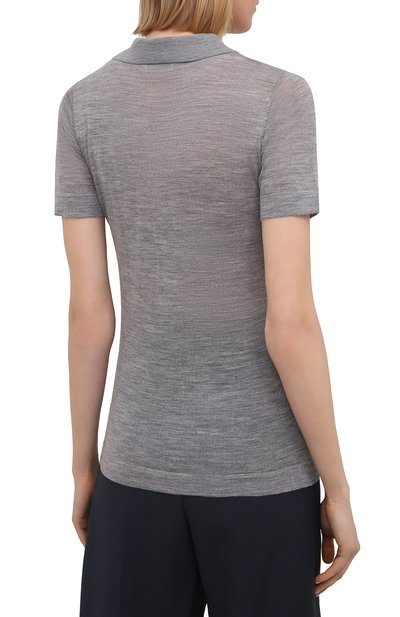 Шерстяное поло NANUSHKA, арт. HATTI_LIGHT GREY_SUPER FINE MERIN0 KNIT, фото 4