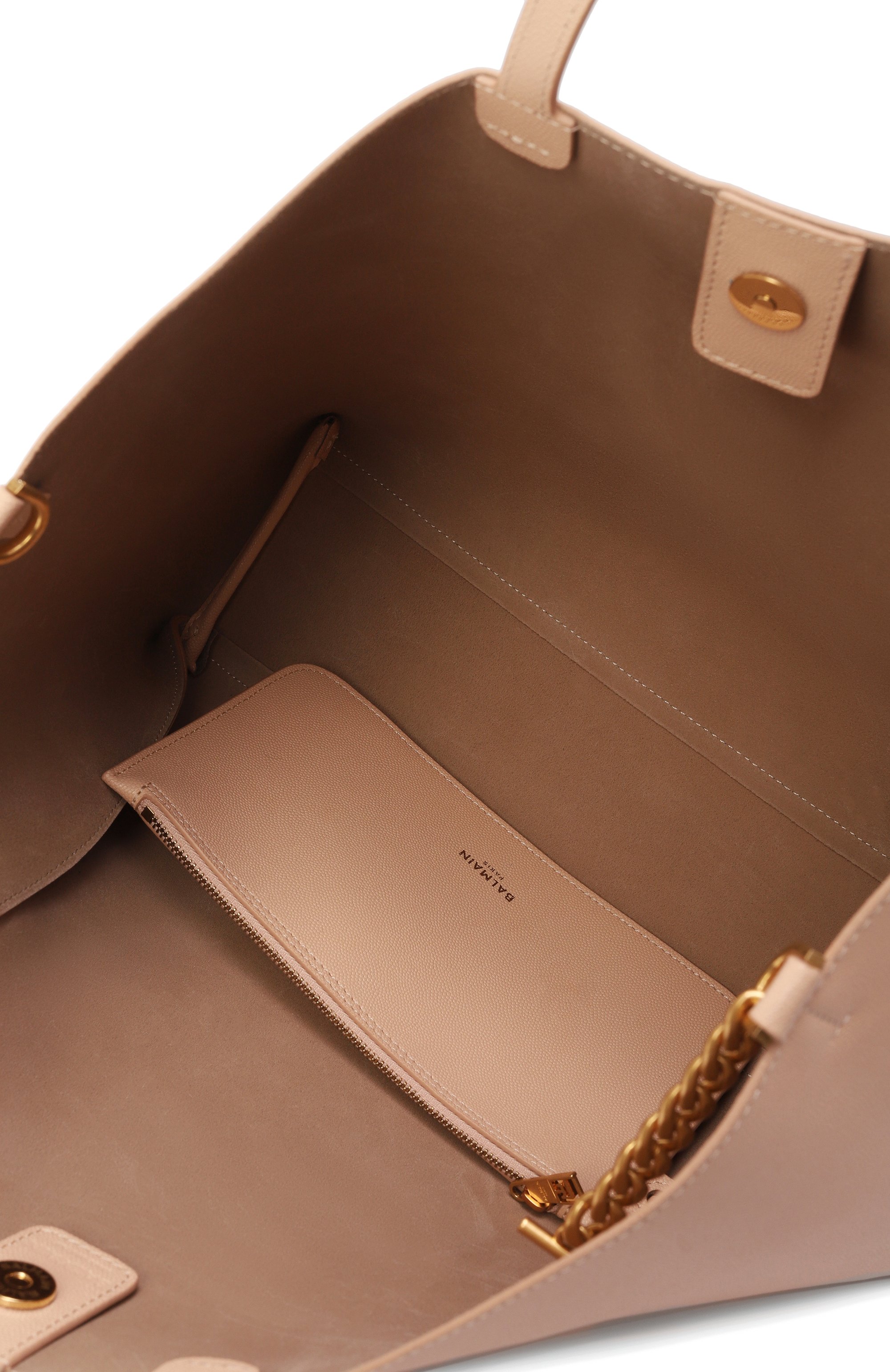 Сумка-тоут emblème BALMAIN бежевого цвета по цене 119500 руб., арт. DN1FE836/LGSR, фото 5 Сумка-тоут emblème BALMAIN, арт. DN1FE836/LGSR, фото 5