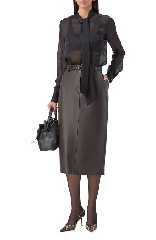 Кожаная юбка Noble&Brulee NB98/011124/2 Коричневый  NB98/011124/2 Фото 2