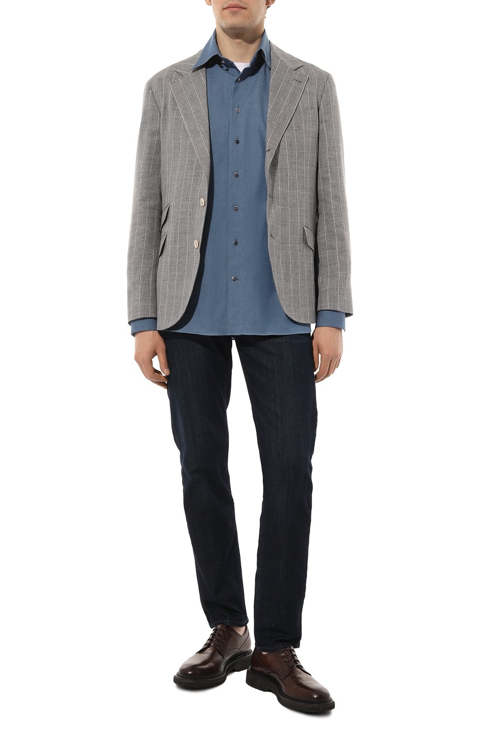 Хлопковая рубашка ZILLI, арт. CLAB01ZSBL24RZS306709, фото 2