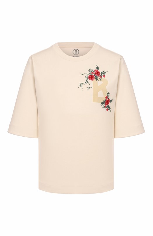 Хлопковая футболка Bogner 56411046 Бежевый 56411046