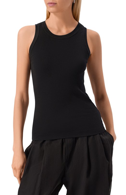 Хлопковая майка Brunello Cucinelli M0TC8FX230 Чёрный  M0TC8FX230 Фото 3