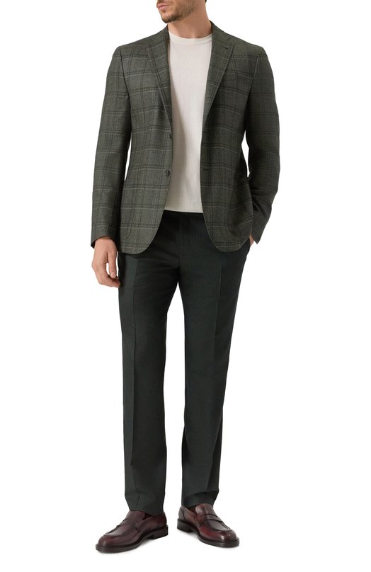 Шерстяной пиджак Corneliani 266002-2616216 Зелёный  266002-2616216 Фото 3