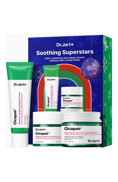 Мужского набор успокаивающих средств для лица soothing superstars (50+15+10ml) DR.JART+, арт. 1210001217348