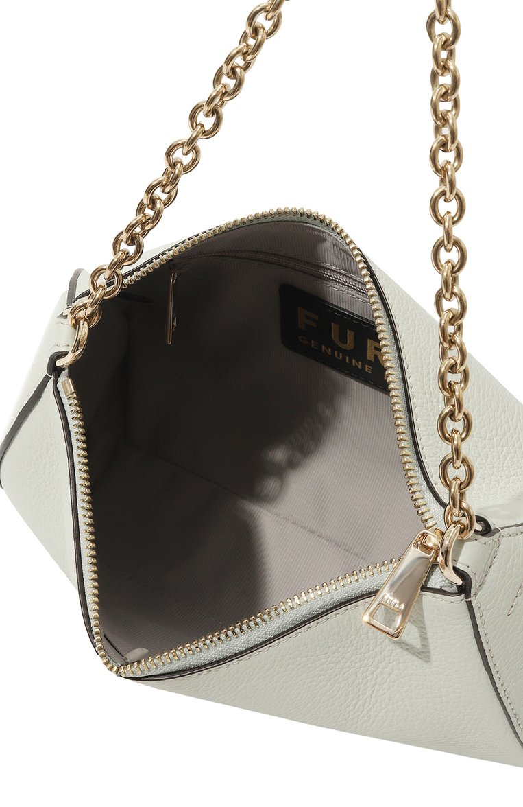 Женская сумка furla primula FURLA светло-зеленого цвета, арт. WB00903/BX2972 | Фото 5 (Размер: small; Ремень/цепочка: На ремешке; Драгоценные камни: Проставлено; Материал сплава: Проставлено; Материал: Натуральная кожа)