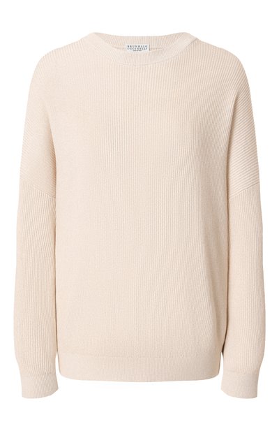 Женский свитер из хлопка и вискозы BRUNELLO CUCINELLI, арт. MAZ260200P