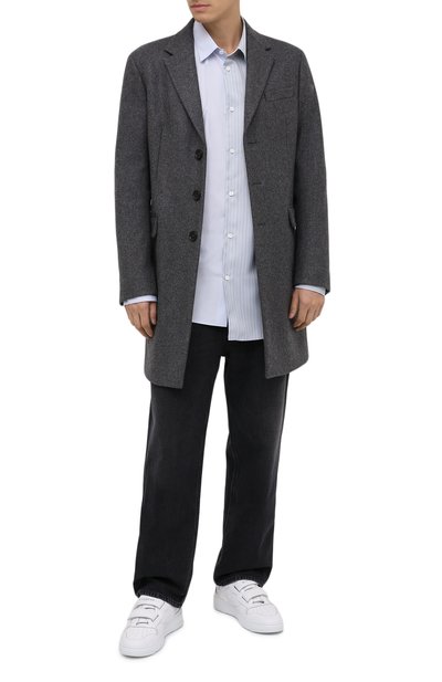 Шерстяное пальто DSQUARED2 серого цвета по цене 124500 руб., арт. S74AA0225/S53103, фото 3 Шерстяное пальто DSQUARED2, арт. S74AA0225/S53103, фото 3