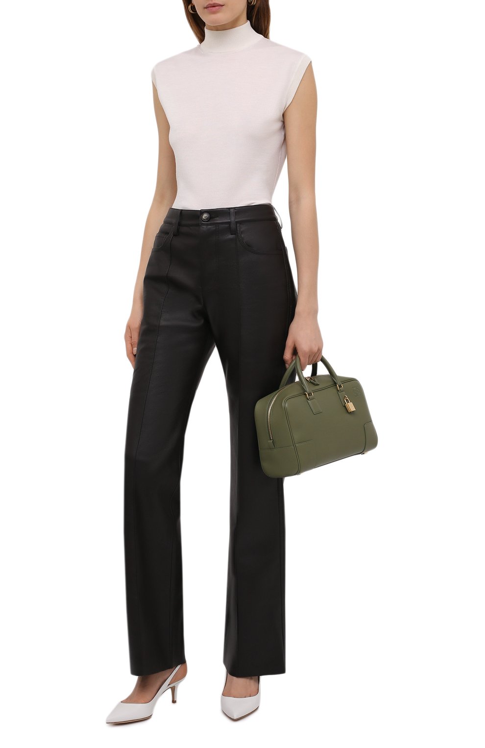 Кожаные туфли GIANVITO ROSSI белого цвета по цене 75750 руб., арт. G95266.55RIC.VITBIAN, фото 2 Кожаные туфли GIANVITO ROSSI, арт. G95266.55RIC.VITBIAN, фото 2