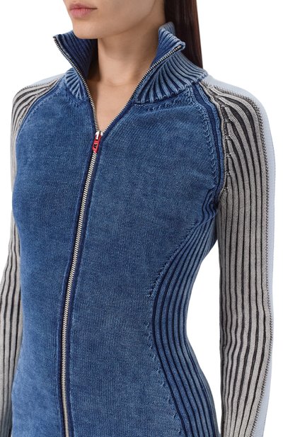 Хлопковое платье DIESEL синего цвета по цене 59950 руб., арт. A20874/0WICF, фото 4 Хлопковое платье DIESEL, арт. A20874/0WICF, фото 4