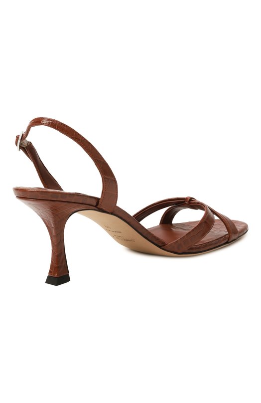 Кожаные босоножки Elsy 70 Jimmy Choo ELSY 70/CCL Коричневый  ELSY 70/CCL Фото 5