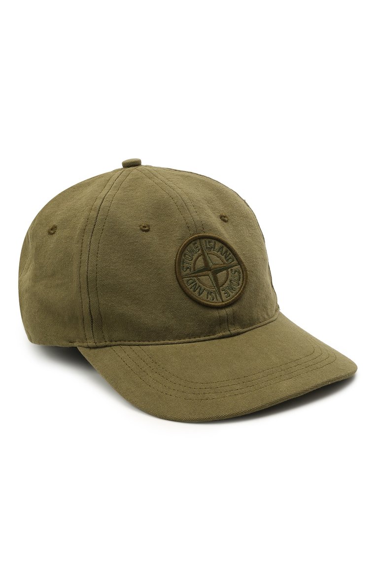 Мужская хлопковая бейсболка STONE ISLAND хаки цвета, арт. 741599468 | Фото 1 (Материал: Хлопок, Текстиль; Нос: Не проставлено)
