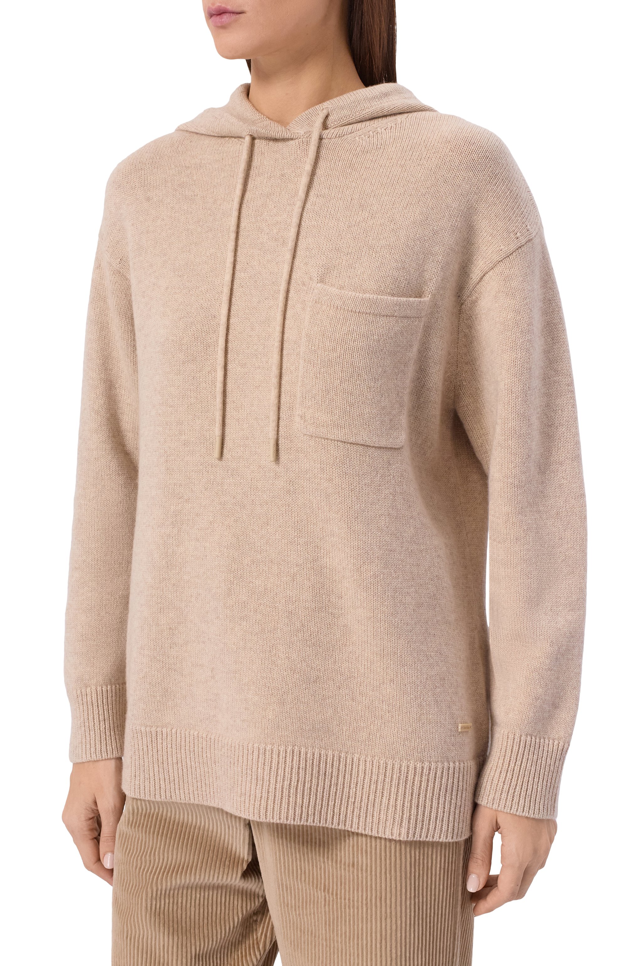 Худи из шерсти и кашемира MAX MARA кремового цвета по цене 72900 руб., арт. LIANA, фото 3 Худи из шерсти и кашемира MAX MARA, арт. LIANA, фото 3