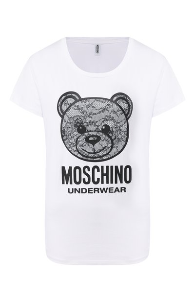 Женская хлопковая футболка MOSCHINO, арт. A1913/9019