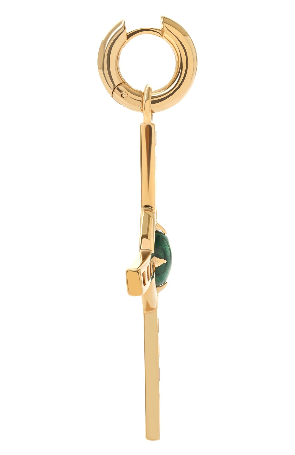 Моносерьга-крест с малахитом и аметистами MOONKA, арт. ai-bg-erc-mal1, фото 4