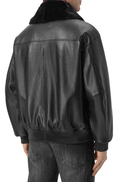 Кожаный бомбер с подкладкой из норки MVST, арт. M25.1PM.0004/PL0NGE, фото 4