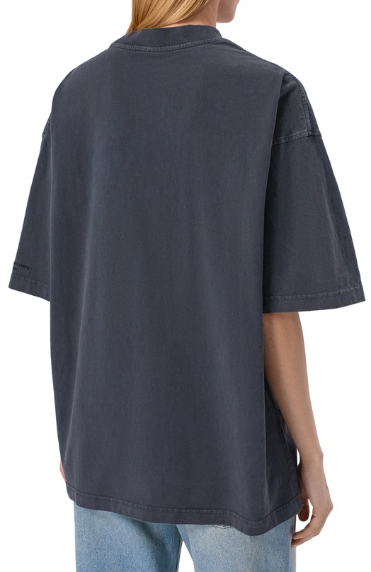 Хлопковая футболка Alexander Wang UCC1261891 Серый  UCC1261891 Фото 4