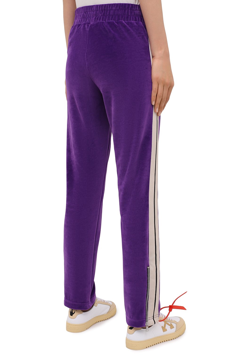 Хлопковые брюки PALM ANGELS фиолетового цвета по цене 37600 руб., арт. PWCA035F20FAB0033701, фото 4 Хлопковые брюки PALM ANGELS, арт. PWCA035F20FAB0033701, фото 4