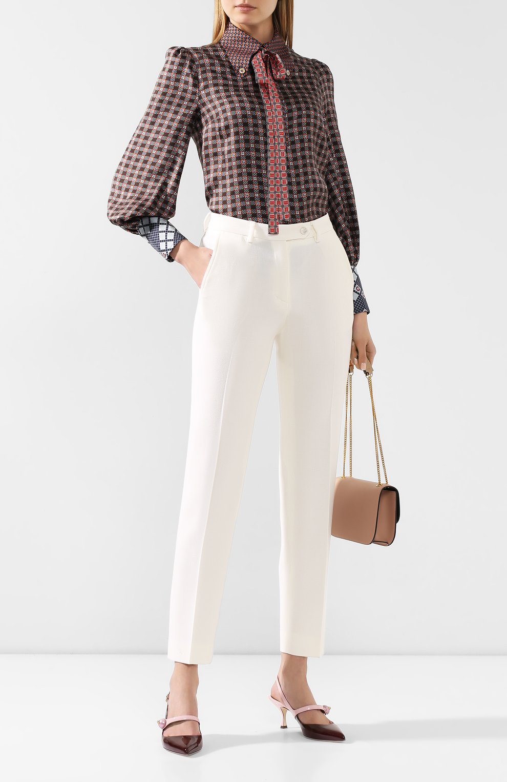 Шелковая блузка GUCCI, арт. 602041/ZADFY, фото 2