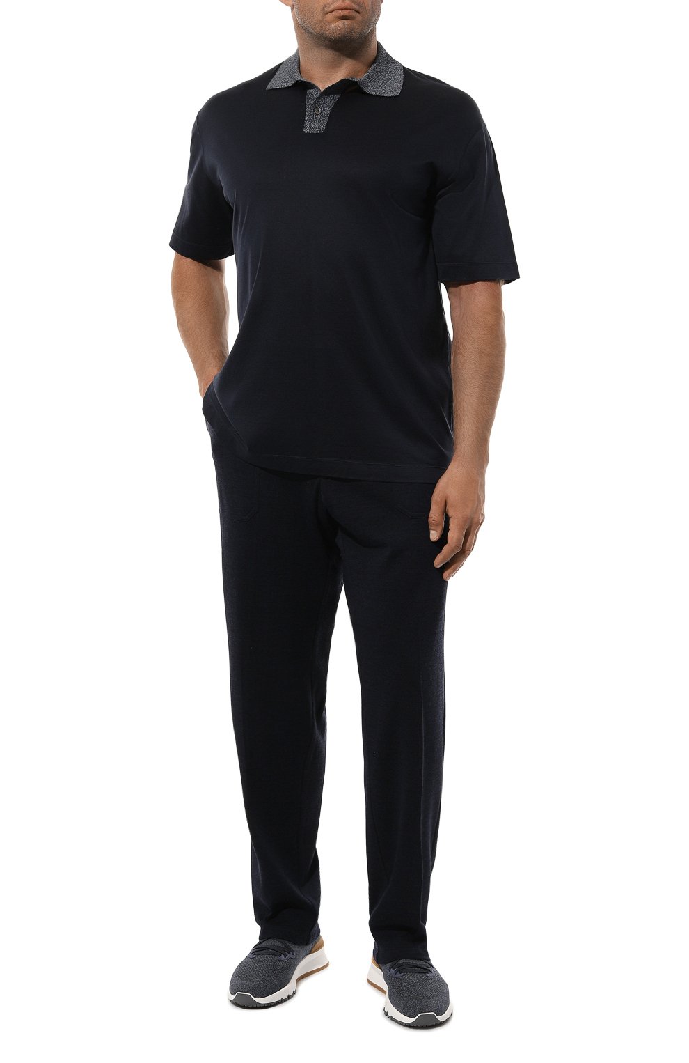 Поло из хлопка и шелка CORTIGIANI, арт. 716636, фото 2