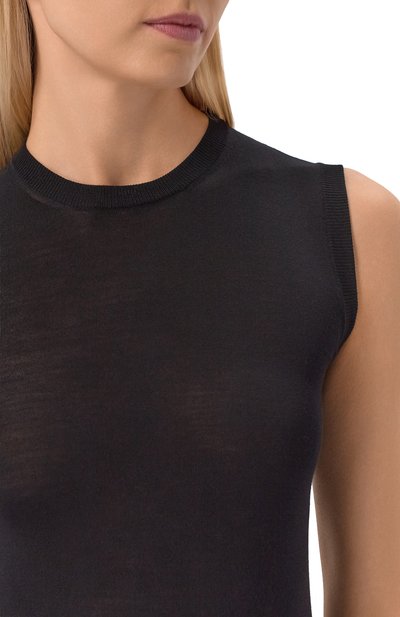 Шерстяной топ MVST черного цвета по цене 126500 руб., арт. M26.CSW.K408/13-5 MICR0N W00L, фото 5 Шерстяной топ MVST, арт. M26.CSW.K408/13-5 MICR0N W00L, фото 5