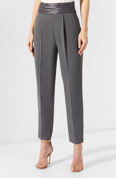 Брюки со стрелками EMPORIO ARMANI серого цвета по цене 83200 руб., арт. 2NP47T/22013, фото 3 Брюки со стрелками EMPORIO ARMANI, арт. 2NP47T/22013, фото 3