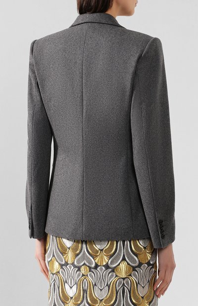 Шерстяной жакет DRIES VAN NOTEN серого цвета по цене 58750 руб., арт. 192-10420-8121, фото 4 Шерстяной жакет DRIES VAN NOTEN, арт. 192-10420-8121, фото 4