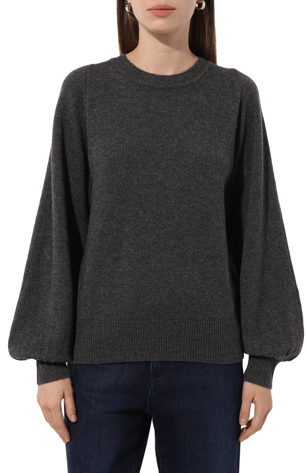 Свитер из шерсти и кашемира EMPORIO ARMANI серого цвета по цене 45650 руб., арт. 6D2MT5/2M26Z, фото 3 Свитер из шерсти и кашемира EMPORIO ARMANI, арт. 6D2MT5/2M26Z, фото 3