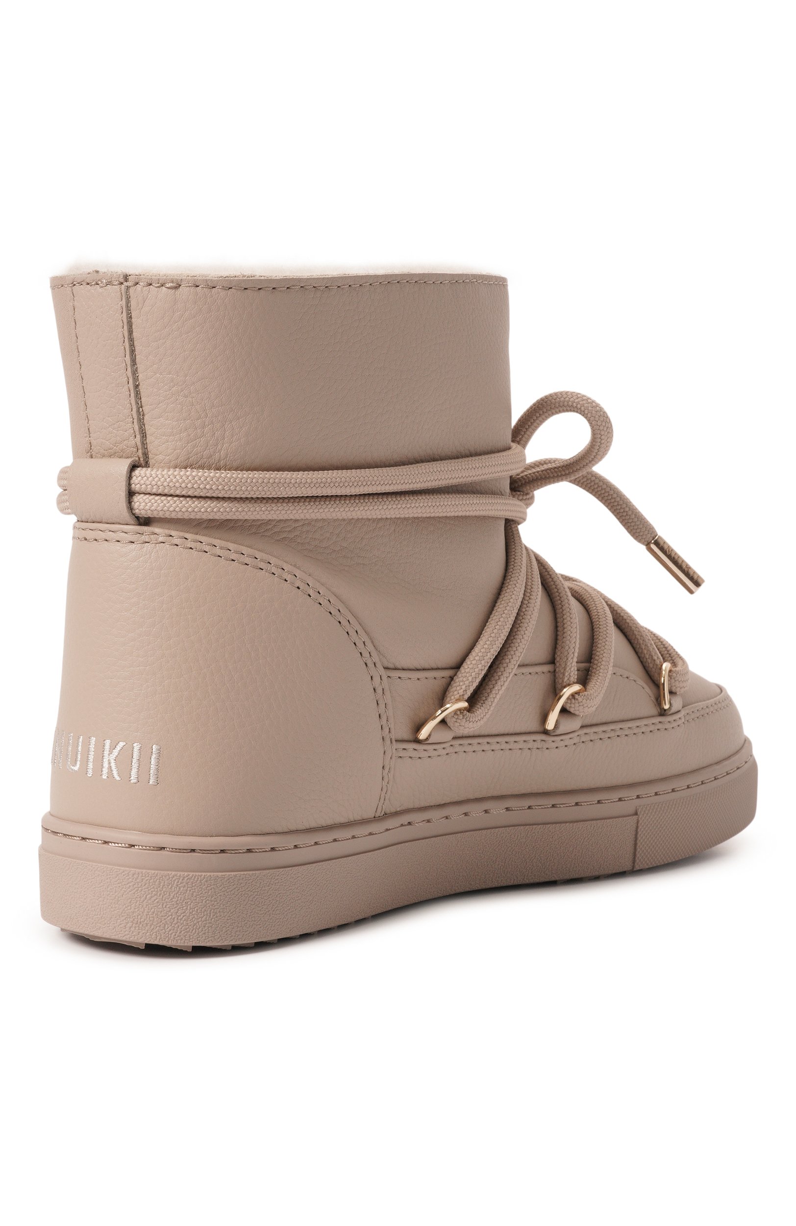Кожаные полусапоги classic INUIKII бежевого цвета по цене 38300 руб., арт. 1001.003.0252, фото 5 Кожаные полусапоги classic INUIKII, арт. 1001.003.0252, фото 5