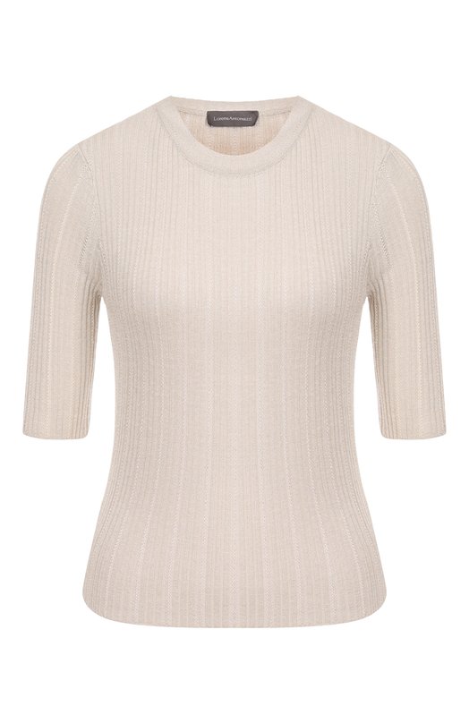 Пуловер из шерсти и вискозы Lorena Antoniazzi TM45F/3065 Бежевый TM45F/3065